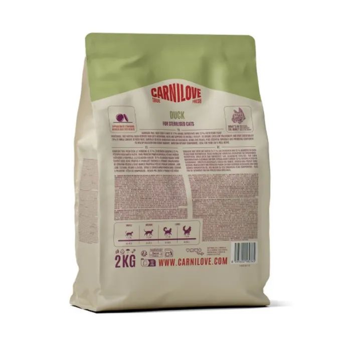 Сухой корм для кошек Carnilove True Fresh Duck Sterilised 2 кг (8595602582365) изображение 2