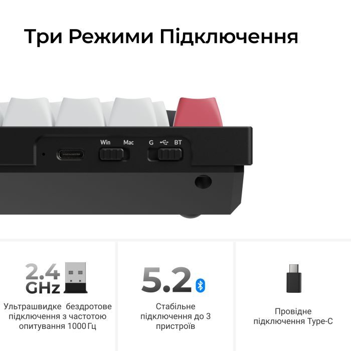 Клавіатура Keychron Q6 HE Magnetic Switch RGB UA Black (Q6H-M1-UA) зображення 10