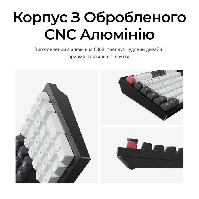 Клавіатура Keychron Q6 HE Magnetic Switch RGB UA Black (Q6H-M1-UA) зображення 11