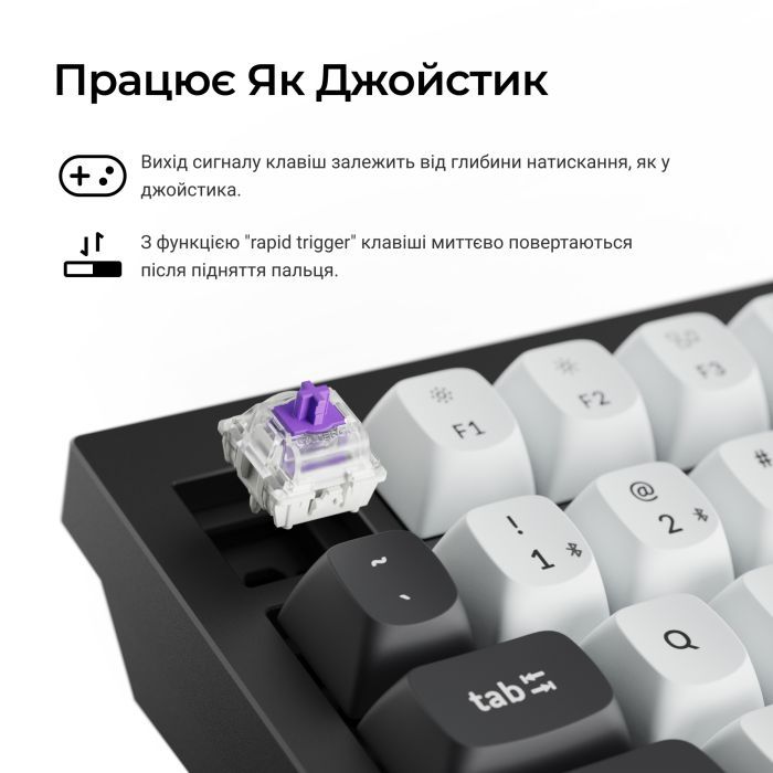 Клавіатура Keychron Q6 HE Magnetic Switch RGB UA Black (Q6H-M1-UA) зображення 12