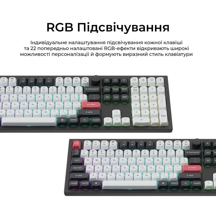 Клавіатура Keychron Q6 HE Magnetic Switch RGB UA Black (Q6H-M1-UA) зображення 14
