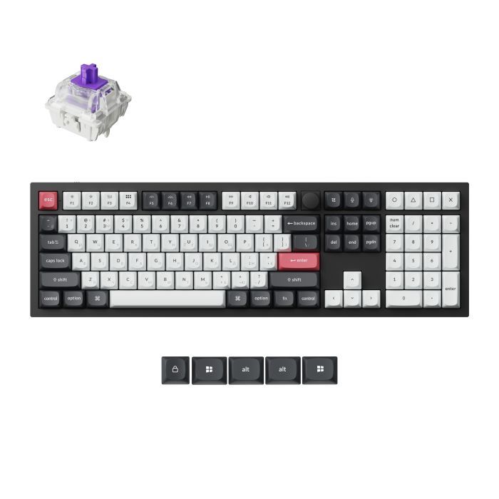 Клавіатура Keychron Q6 HE Magnetic Switch RGB UA Black (Q6H-M1-UA) зображення 7