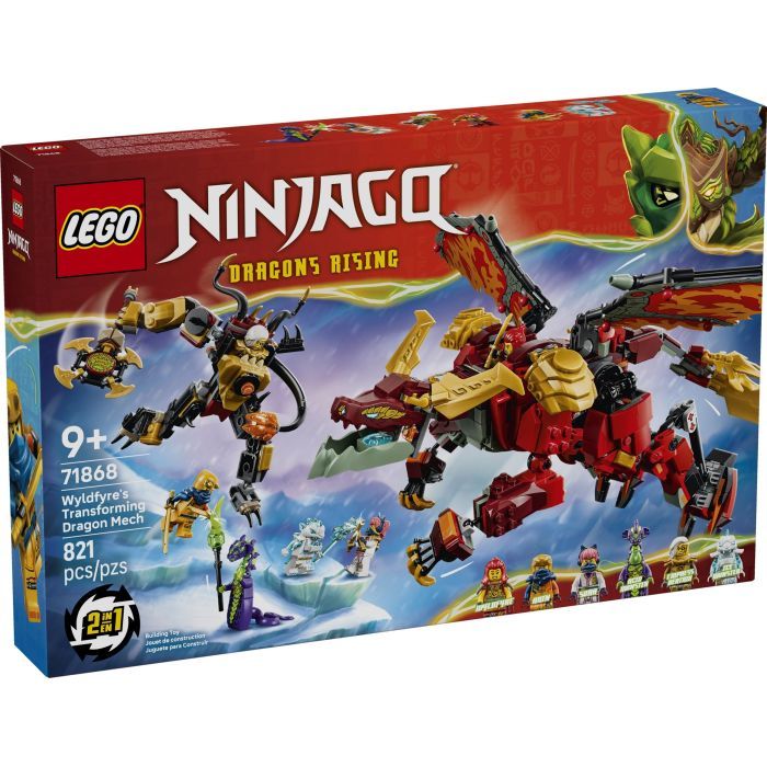 Конструктор LEGO NINJAGO Дракон-трансформер Уайлдфайер (71868)