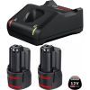 Набор аккумулятор + зарядное устройство Bosch Professional, GBA 12V, 2×3.0Ah, ЗУ GAL 12V-40 (1.600.A01.9RD) изображение 2