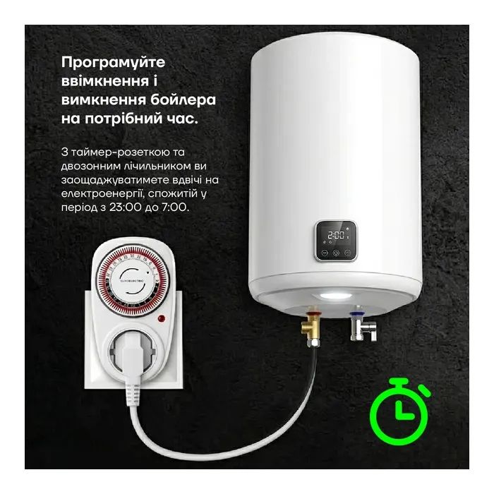Таймер-розетка EUROELECTRIC 16A/3680W 24Н, White (ST-16A/3,68kW(M)) изображение 5