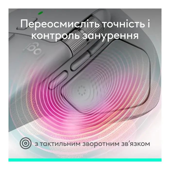 Мышка Logitech MX Master 4 Performance Wireless/Bluetooth Pale Gre (910-007563) изображение 2