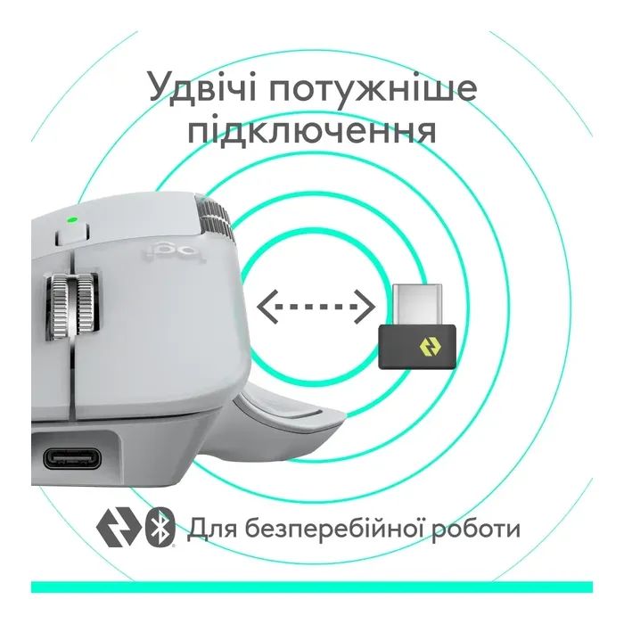 Мышка Logitech MX Master 4 Performance Wireless/Bluetooth Pale Gre (910-007563) изображение 6
