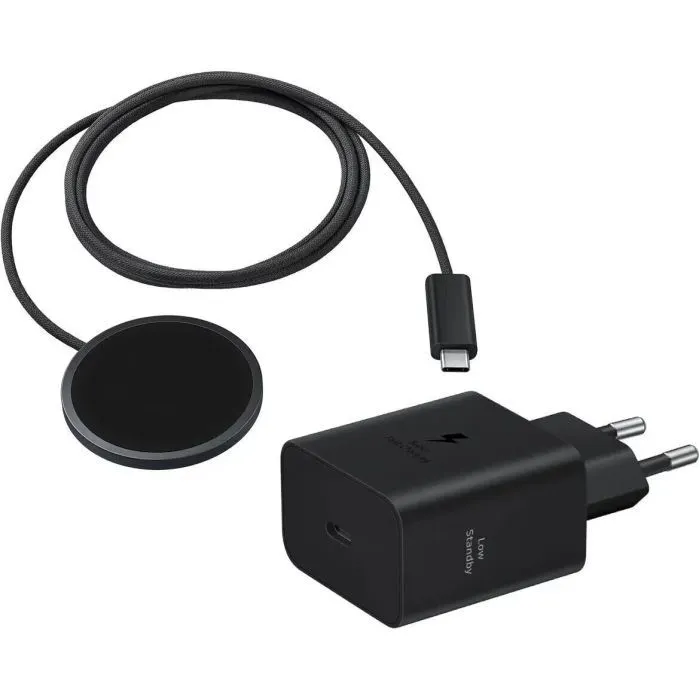 Зарядное устройство Samsung Magnetic Wireless Qi2.2 25W 1.5m + Adapter USB-C PD45W dark gray (EP-P2900TBEGWW)