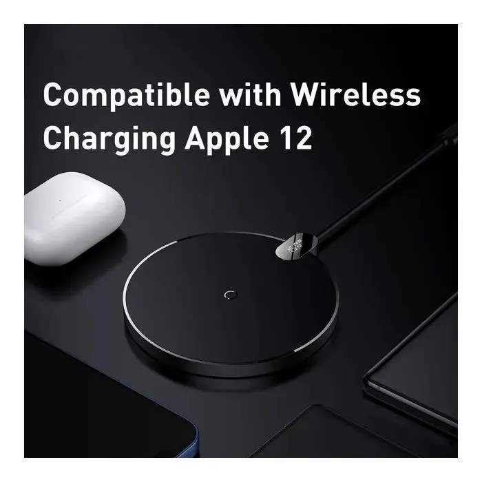 Зарядное устройство Baseus Wireless Qi 15W + cable USB-C 1.5m (CCED000001) изображение 9
