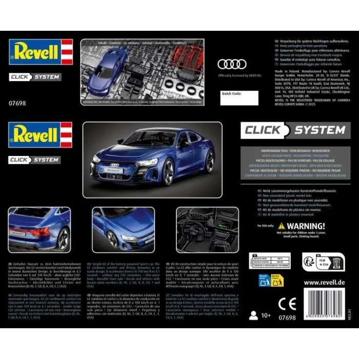 Збірна модель Revell модель автомобіль Audi RS e-tron GT, рівень 2, 1:24 (RVL-07698) зображення 10