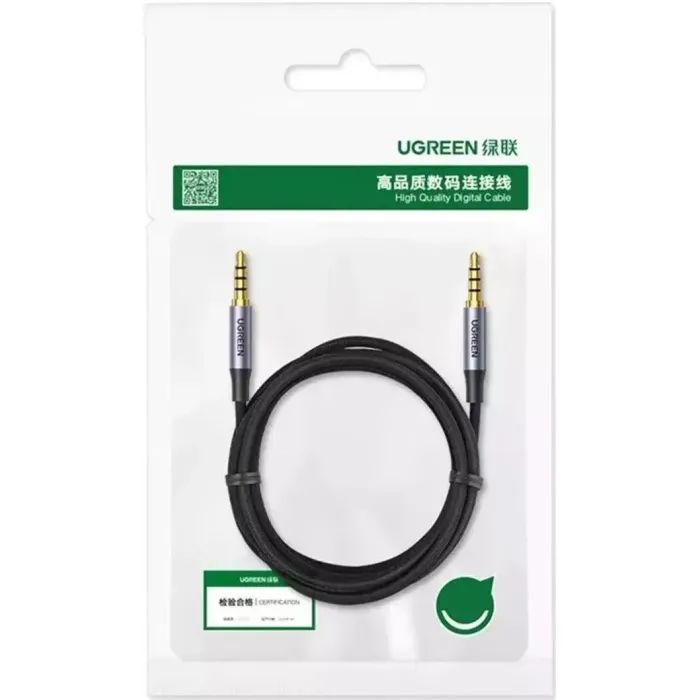 Кабель мультимедийный 3.5mm M to 3.5mm M 2.0m (4pin) AV183 gray Ugreen (20782) изображение 3