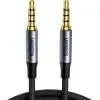 Кабель мультимедійний 3.5mm M to 3.5mm M 1.0m (4pin) AV183 gray Ugreen (10648)