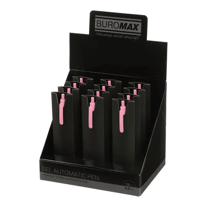 Ручка гелевая Buromax автоматическая MIST, 0,5 мм, синие чернила, розовая (BM.83103-10) изображение 4