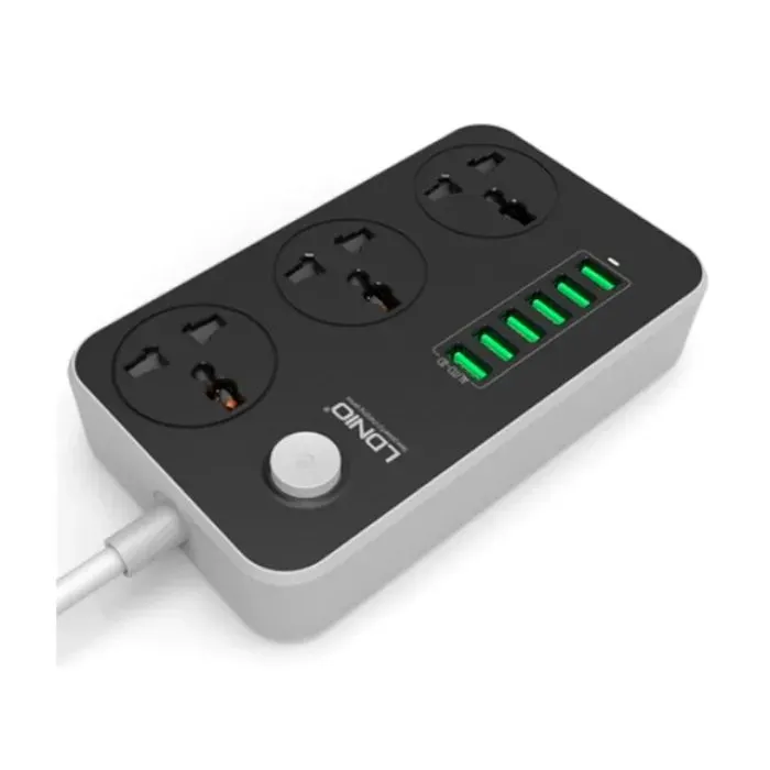 Сетевой фильтр питания LDNIO SC3604, 3 роз, 6 USB, 2м, Black (SC3604) изображение 2