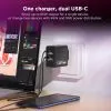 Блок питания к ноутбуку Lenovo Dual USB-C 65W GaN Charger (40AW065BEU) изображение 10