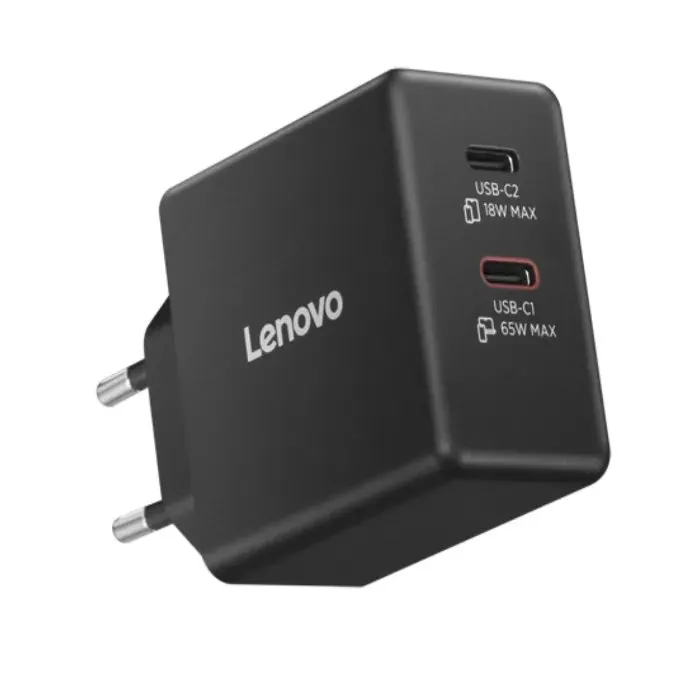 Блок питания к ноутбуку Lenovo Dual USB-C 65W GaN Charger (40AW065BEU) изображение 6