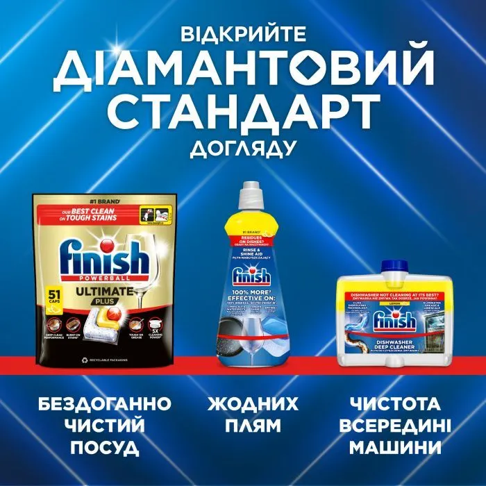 Таблетки для посудомоечных машин Finish Ultimate Plus Лимон 83 шт. (5900627119695) изображение 10