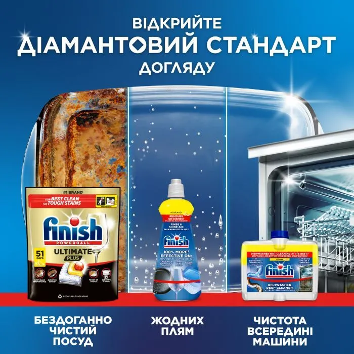 Таблетки для посудомоечных машин Finish Ultimate Plus Лимон 83 шт. (5900627119695) изображение 12