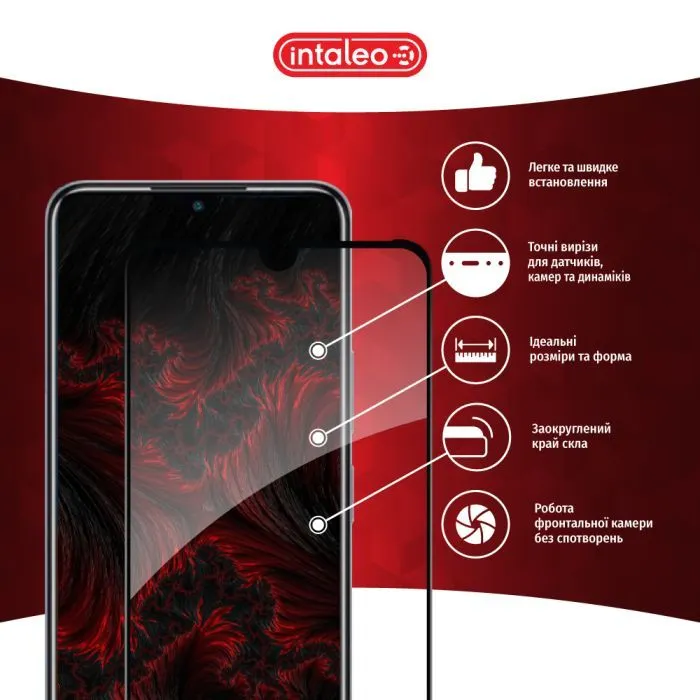 Скло захисне Intaleo Full Glue Infinix Note 12 Pro Black (1283126546648) зображення 3