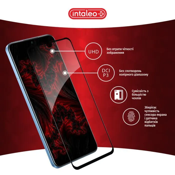 Скло захисне Intaleo Full Glue Infinix Note 12 Pro Black (1283126546648) зображення 4