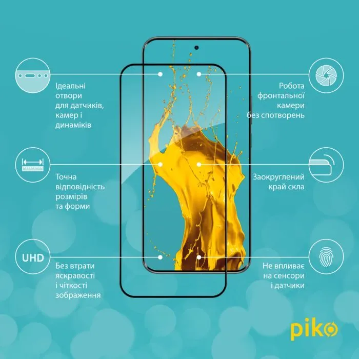 Скло захисне Piko Full Glue ESD Infinix Hot 60 Pro Plus Black (1283126630200) зображення 3