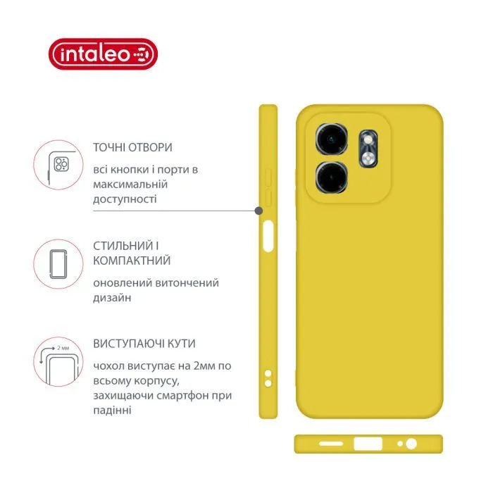 Чохол до мобільного телефона Intaleo Silicone Infinix Smart 9 Yellow (1283126599583) зображення 4