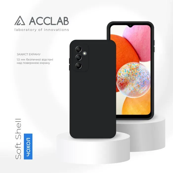 Чохол до мобільного телефона ACCLAB SoftShell Samsung Galaxy A14 Black (1283126580116) зображення 4