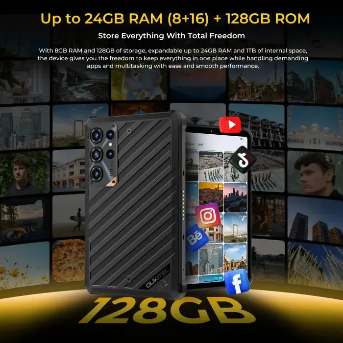 Планшет OUKITEL RT11 8" 5G 8/128GB NFC LTE Black (6941749890382) зображення 9