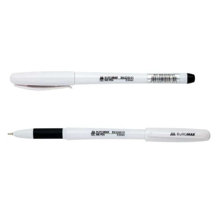 Ручка гелева Buromax JOBMAX, black (BM.8340-01) зображення 2