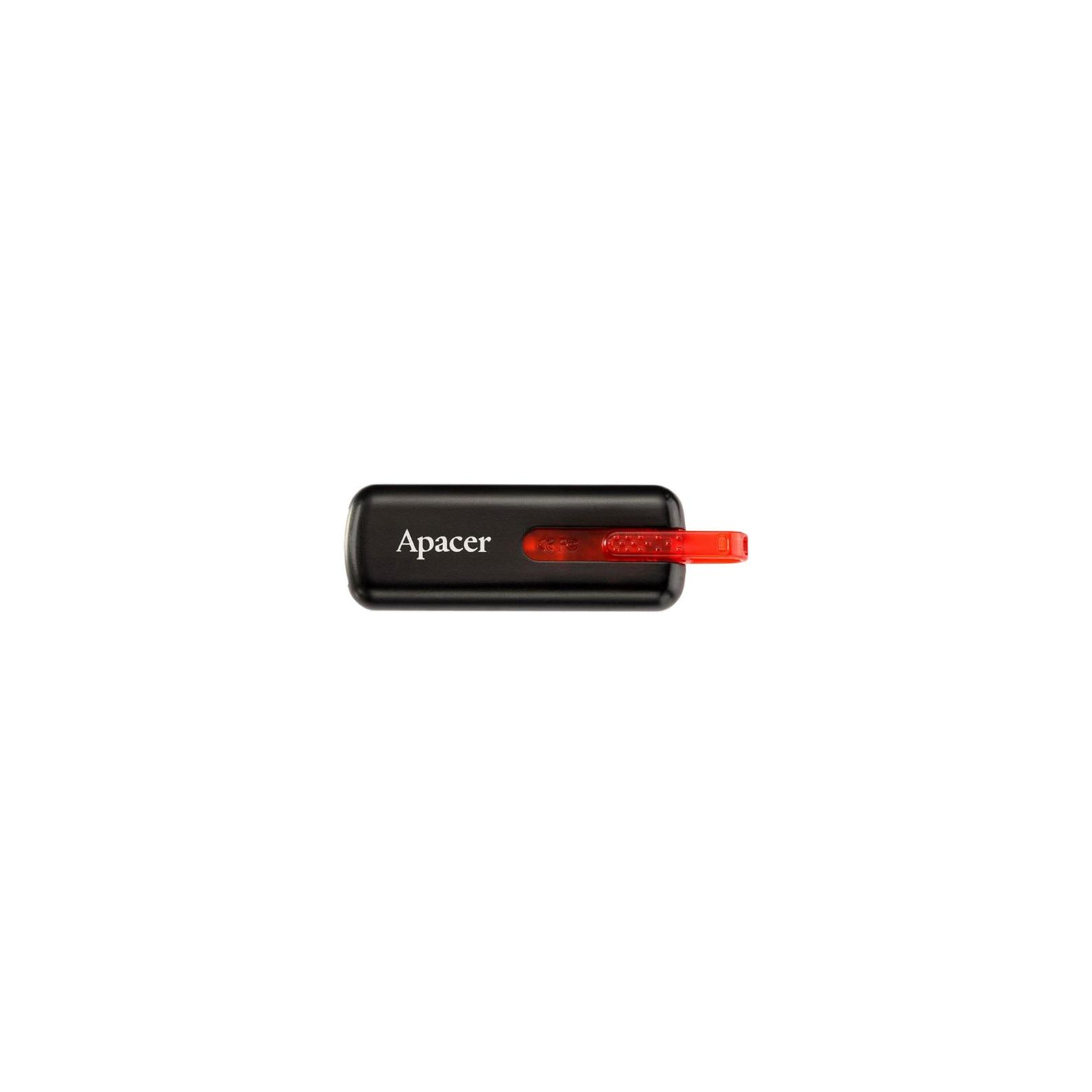 USB флеш накопитель Apacer 32GB AH326 Black RP USB2.0 (AP32GAH326B-1) изображение 3