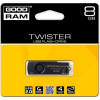 USB флеш накопитель Goodram 8GB TWISTER Black clip USB 2.0 (UTS2-0080KKR11) изображение 2