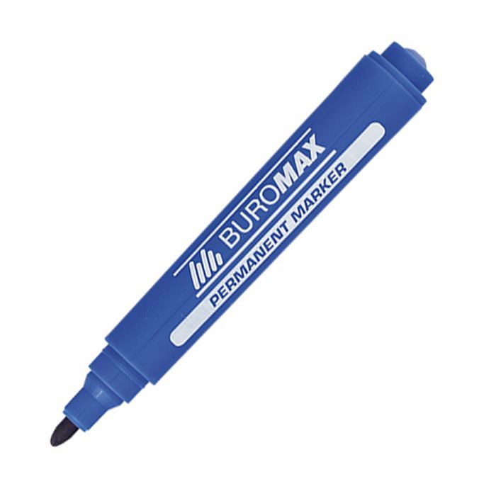 Маркер Buromax Permanent "JOBMAX", round tip, black (BM.8700-01) зображення 2