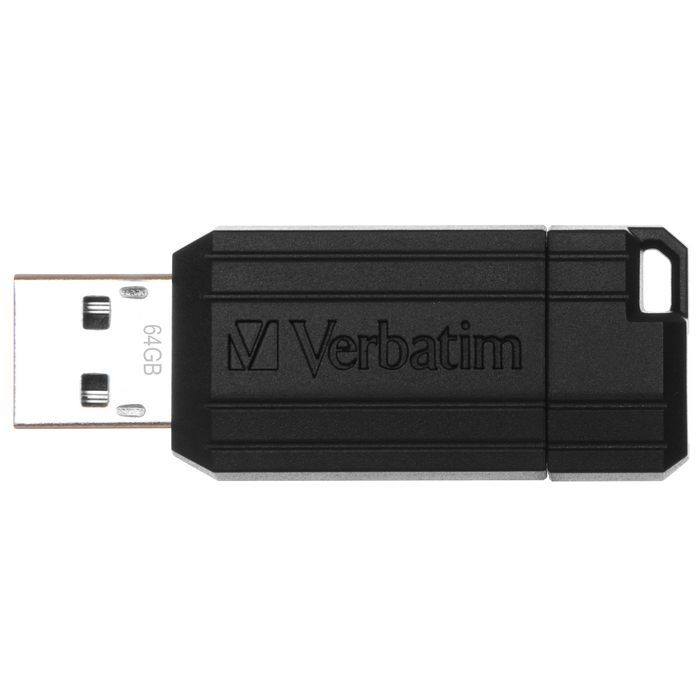 USB флеш накопитель Verbatim 64GB Store 'n' Go PinStripe Black USB 2.0 (49065) изображение 2