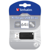 USB флеш накопичувач Verbatim 64GB Store 'n' Go PinStripe Black USB 2.0 (49065) зображення 5