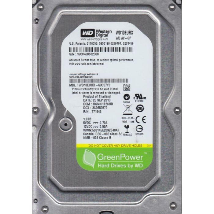 Жесткий диск 3.5" 1TB WD (#WD10EURX-FR#)