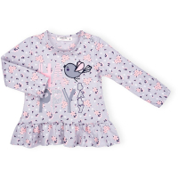 Кофта детская Breeze с птичкой "HAPPY" (10647-86G-gray)
