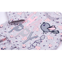 Кофта детская Breeze с птичкой "HAPPY" (10647-86G-gray) изображение 4