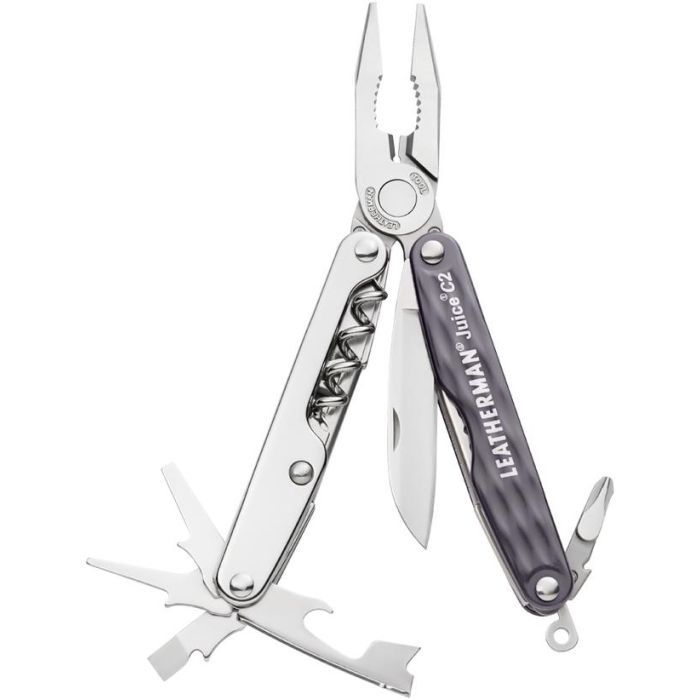 Мультитул Leatherman Juice C2- Granite Gray с кожаным чехлом (831936)