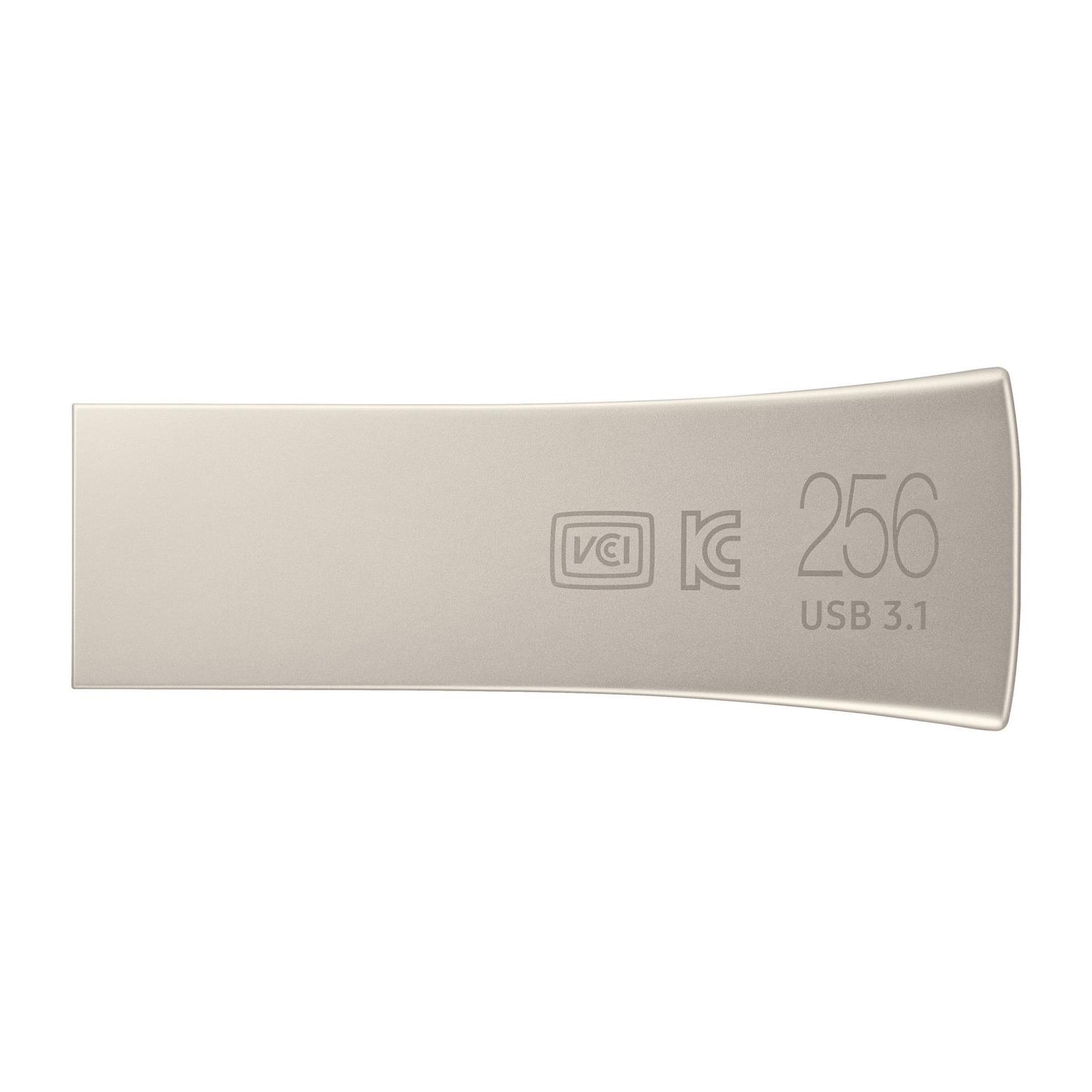 USB флеш накопичувач Samsung 256GB Bar Plus Silver USB 3.1 (MUF-256BE3/APC) зображення 2