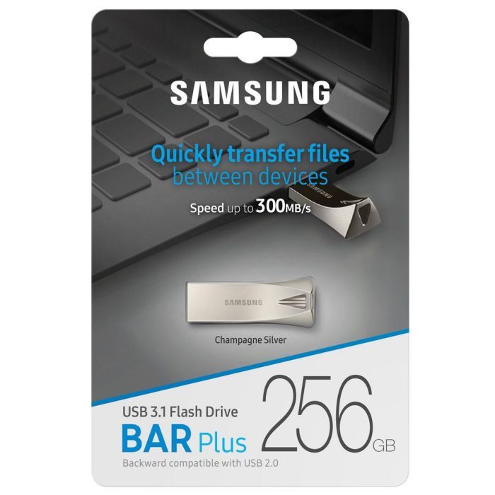 USB флеш накопитель Samsung 128GB Bar Plus Silver USB 3.1 (MUF-128BE3/APC) изображение 7