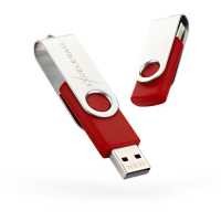 USB флеш накопитель eXceleram 32GB P1 Series Silver/Red USB 2.0 (EXP1U2SIRE32)