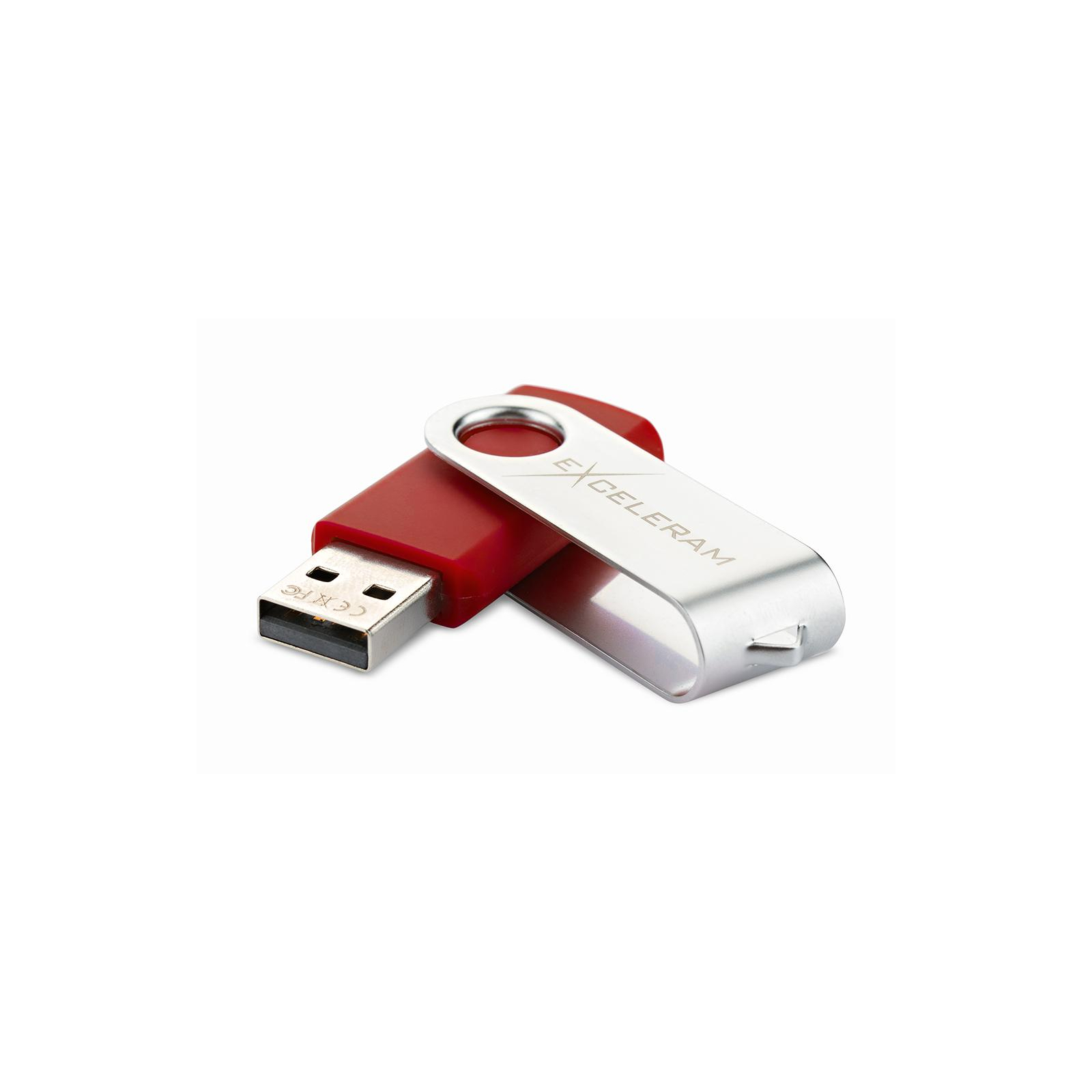 USB флеш накопитель eXceleram 32GB P1 Series Silver/Red USB 2.0 (EXP1U2SIRE32) изображение 2