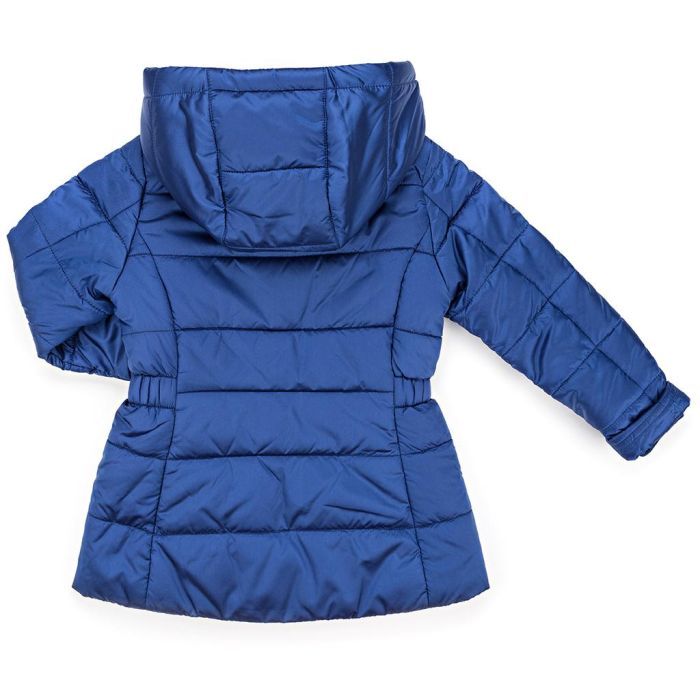 Куртка дитяча Snowimage подовжена з капюшоном і квіточками (SICY-G107-110G-blue) зображення 2