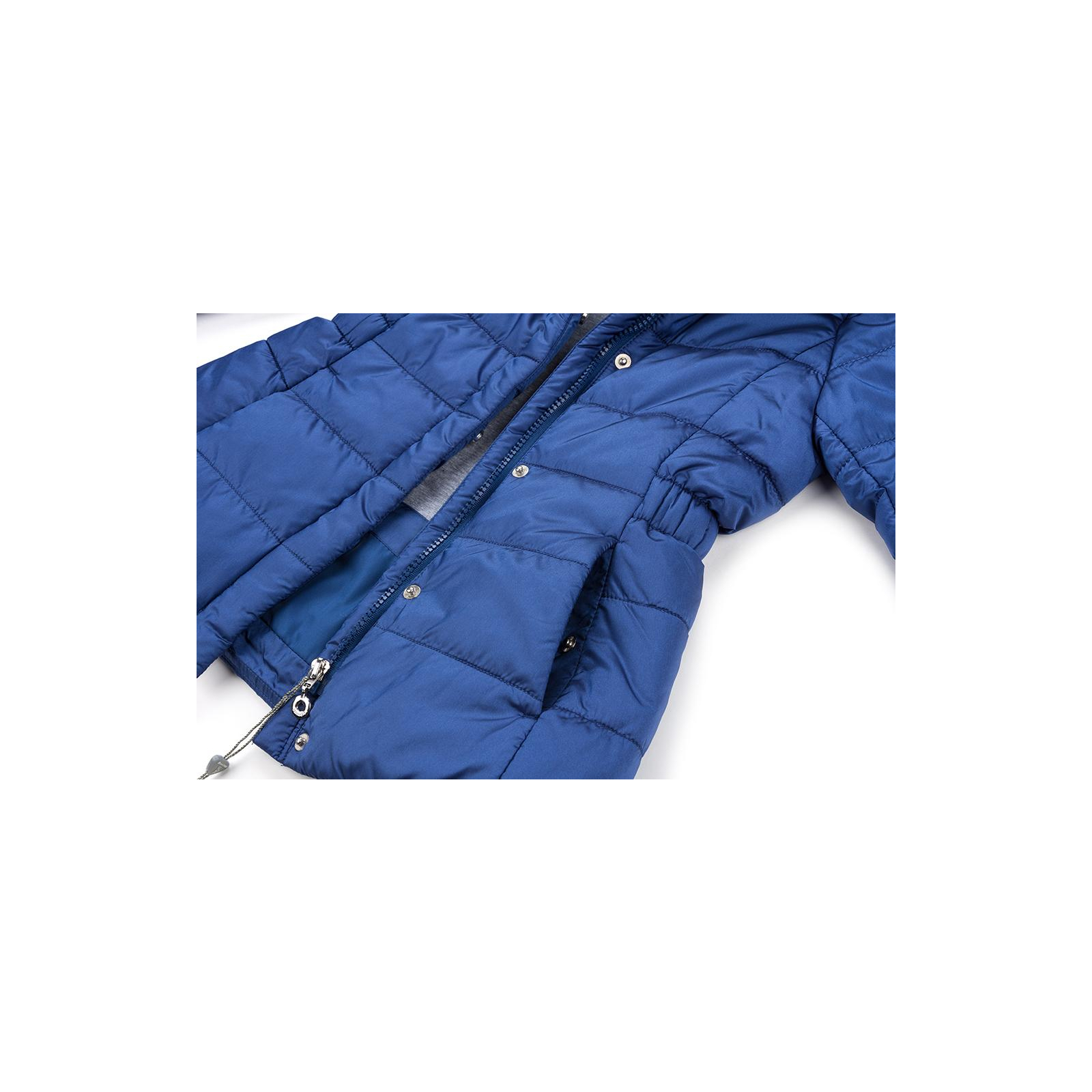 Куртка Snowimage удлиненная с капюшоном и цветочками (SICY-G107-116G-blue) изображение 4