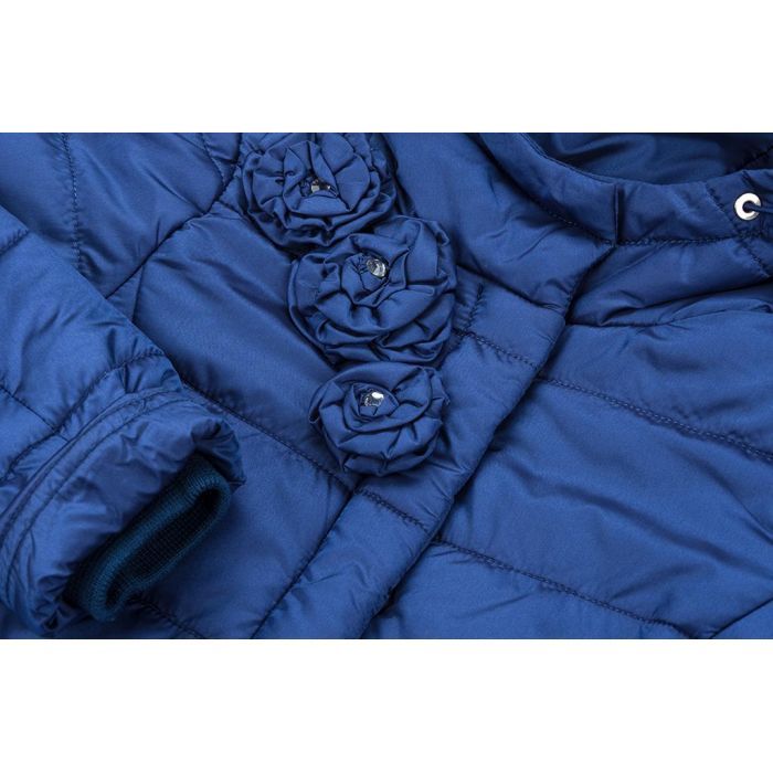 Куртка дитяча Snowimage подовжена з капюшоном і квіточками (SICY-G107-110G-blue) зображення 6