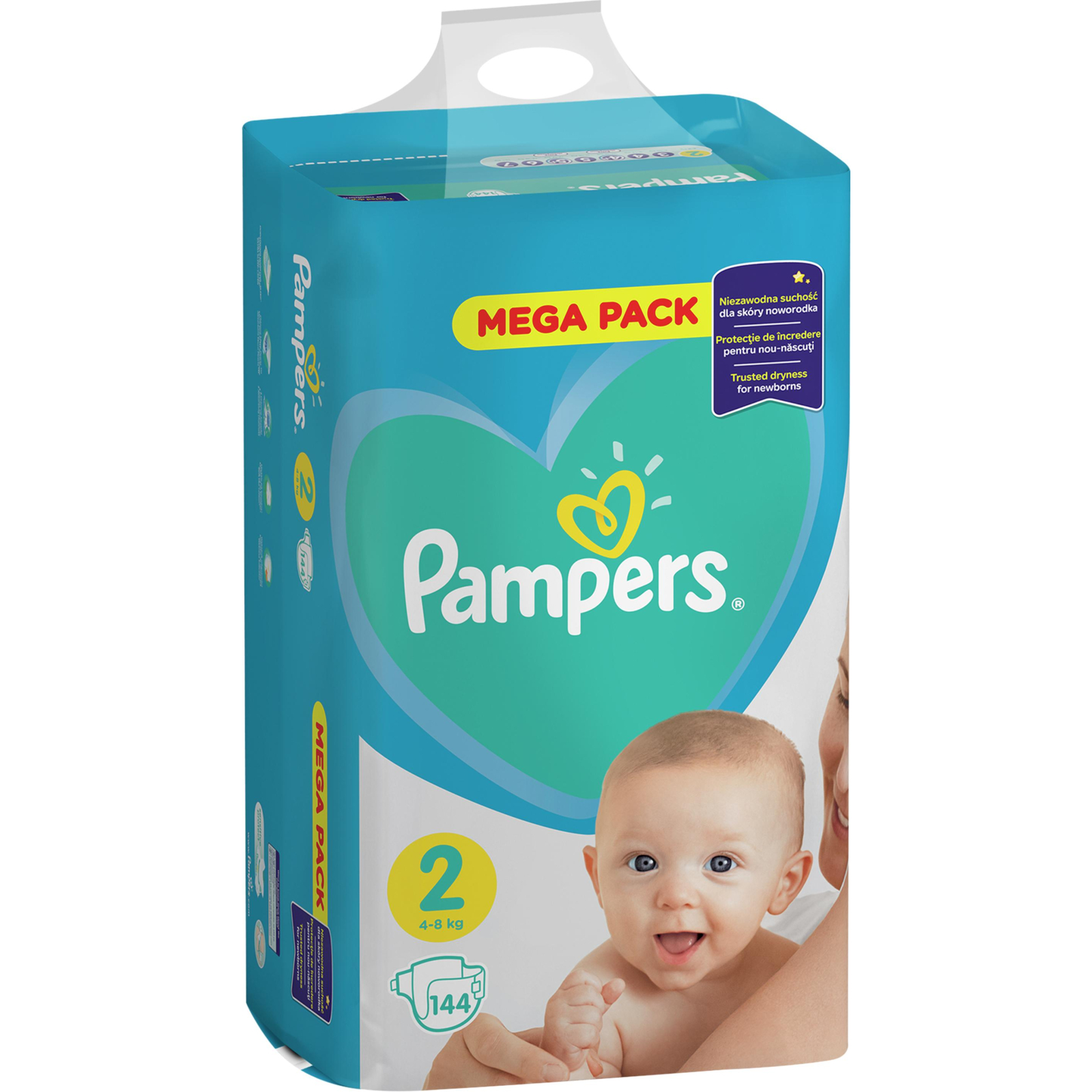 Подгузники Pampers New Baby Mini Размер 2 (4-8 кг) 144 шт (8001090950772) изображение 2