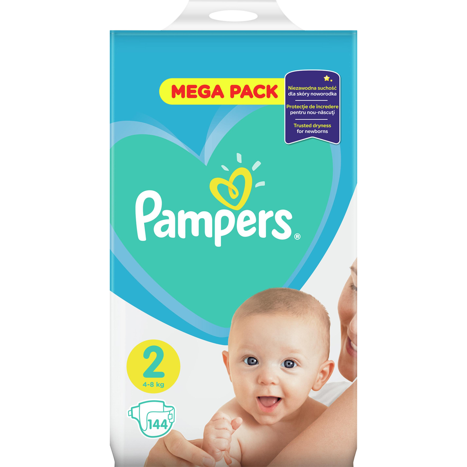 Подгузники Pampers New Baby Mini Размер 2 (4-8 кг) 144 шт (8001090950772)