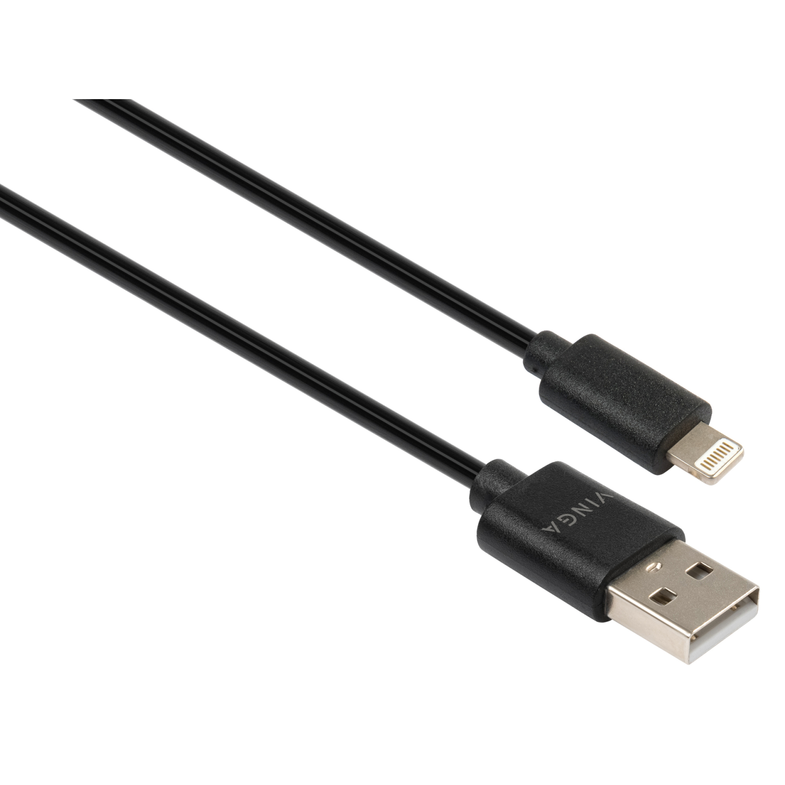 Дата кабель USB 2.0 AM to Lightning 1.8m Spring black Vinga (VCPDCLS1.8BK) изображение 2