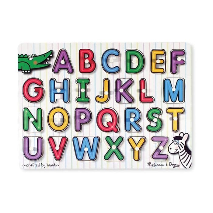 Развивающая игрушка Melissa&Doug Деревянная рамка-вкладыш Английский алфавит (MD23272)