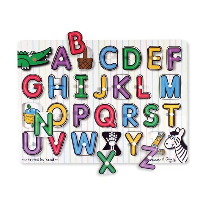 Развивающая игрушка Melissa&Doug Деревянная рамка-вкладыш Английский алфавит (MD23272) изображение 2